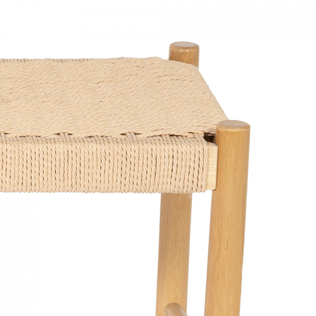 Victor - Banc en corde tressée et bois L90cm