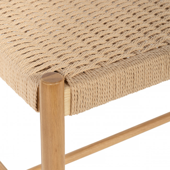 Victor - Banc en corde tressée et bois L90cm