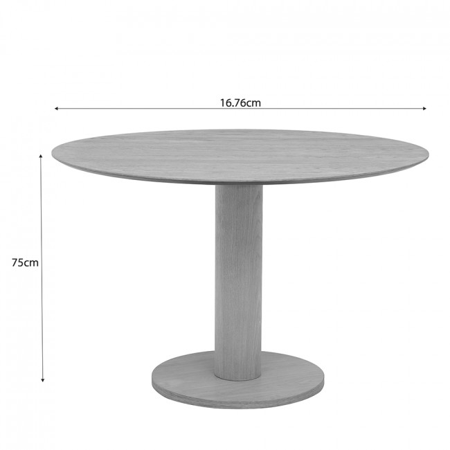 Lisa - Table à manger 4 personnes ronde en bois ø100cm