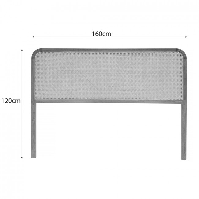 Billy - Tête de lit en cannage et bois L160cm