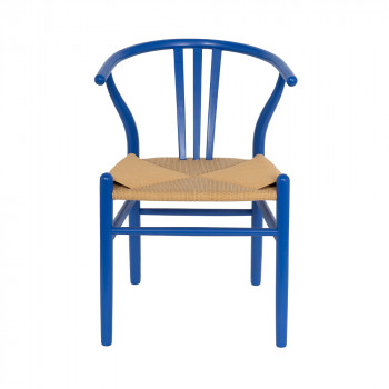 Lio - Lot de 2 chaises en corde tressée et bois