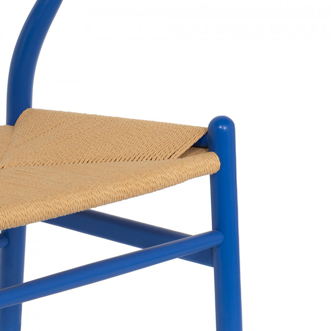 Lio - Lot de 2 chaises en corde tressée et bois