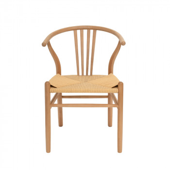 Lio - Lot de 2 chaises en corde tressée et bois