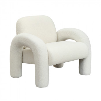 Mio - Fauteuil en tissu bouclette