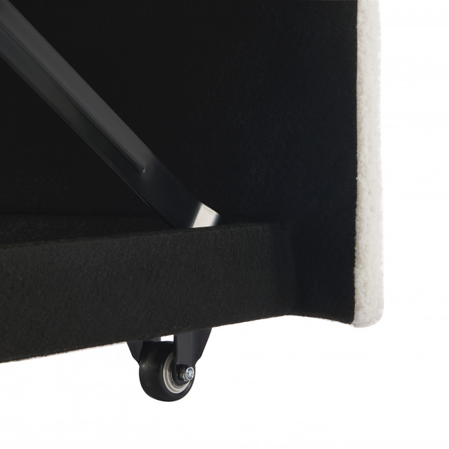 Matera - Canapé d'angle réversible convertible 3 places en tissu bouclette avec coffre