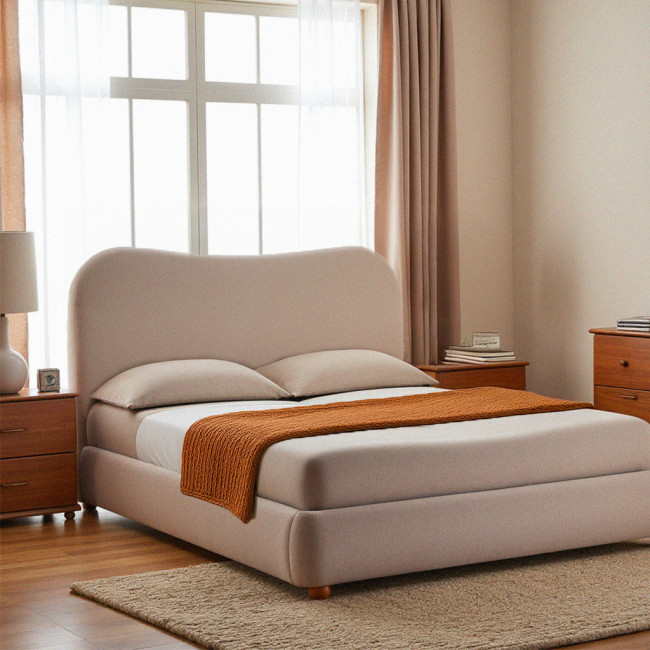 Napo - Lit coffre en tissu 140x190cm