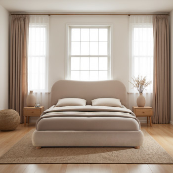 Napo - Lit coffre en tissu 160x200cm