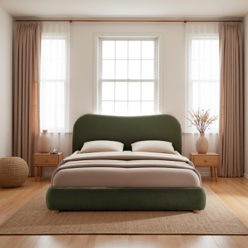 Napo - Lit coffre en tissu 140x190cm