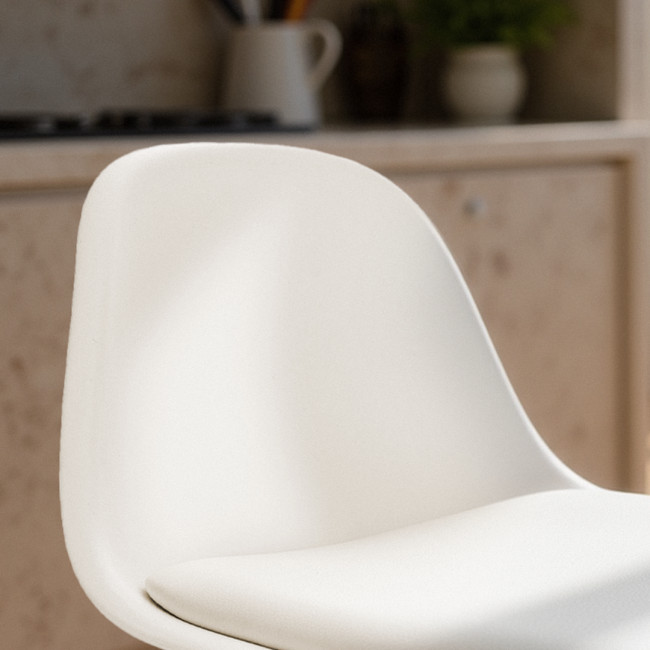 Tebar - Lot de 2 chaises de bar réglables en simili et métal H61-83cm