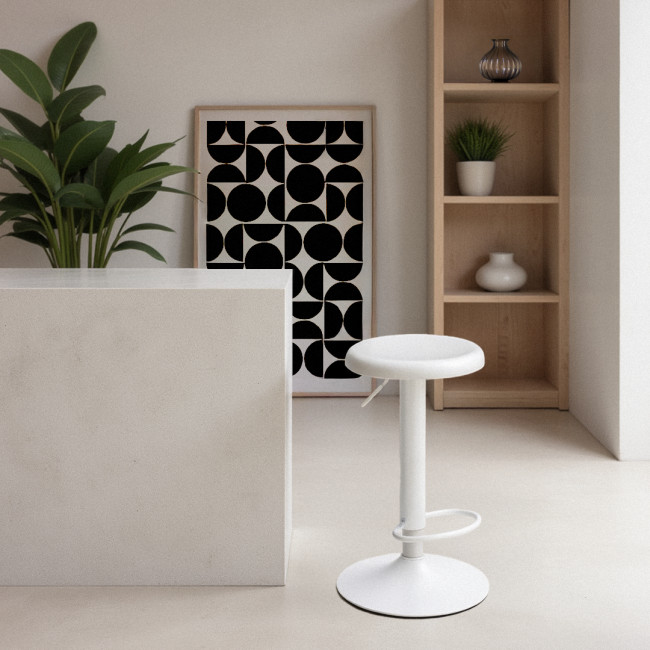 Pop - Tabouret de bar réglable en métal H60-81cm