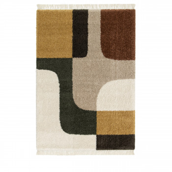 Loma - Tapis vintage à motif géométrique