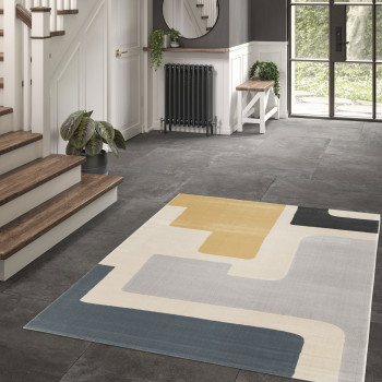 Tuma - Tapis contemporain à motif géométrique