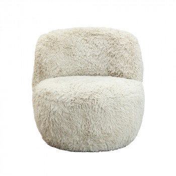 Mo - Fauteuil rond en fausse fourrure