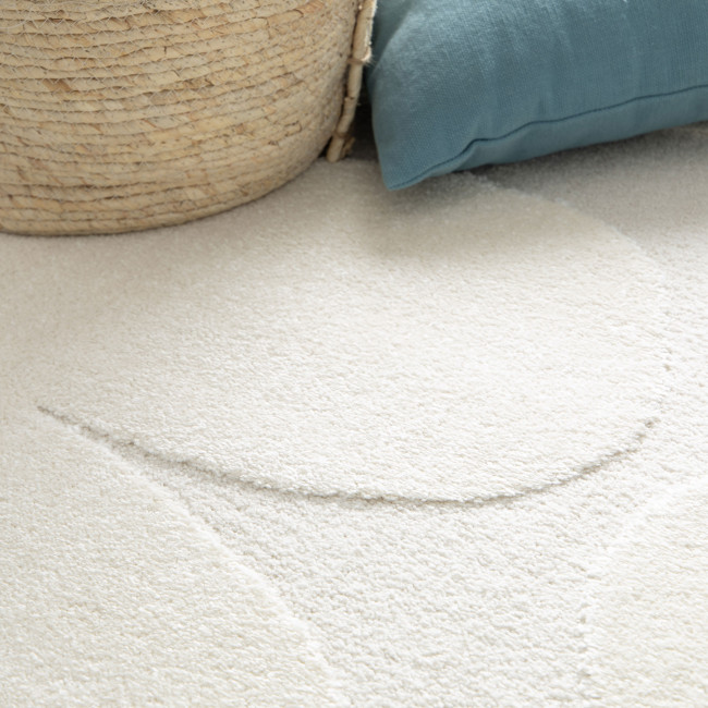 Flow - Tapis contemporain à motif floral en relief