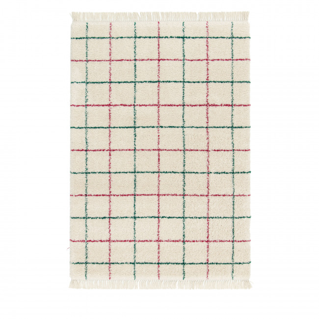 Moka - Tapis à motif quadrillage coloré