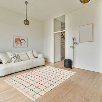 Moka - Tapis à motif quadrillage coloré