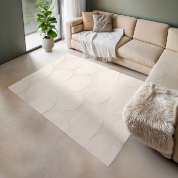 Flow - Tapis contemporain à motif floral en relief