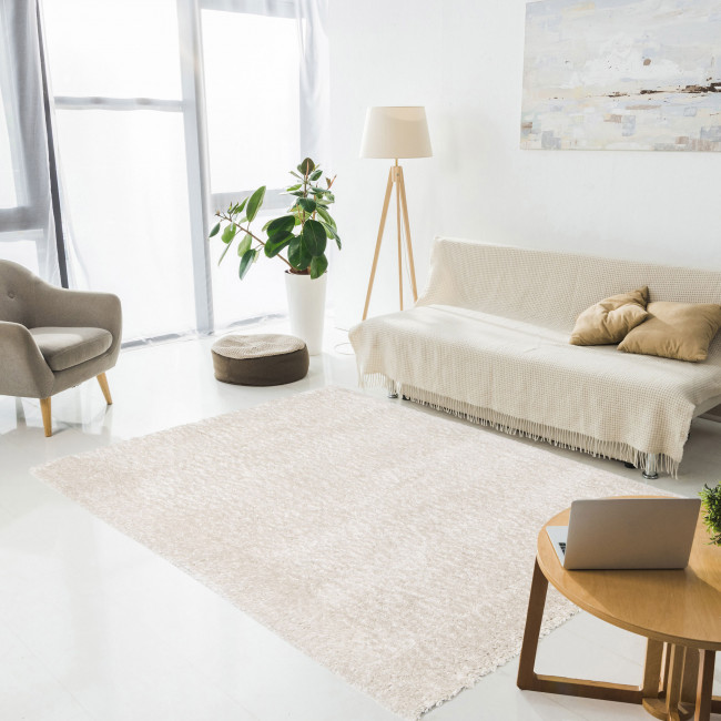 Yuka - Tapis uni à poils longs