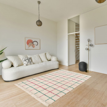 Moka - Tapis à motif quadrillage coloré