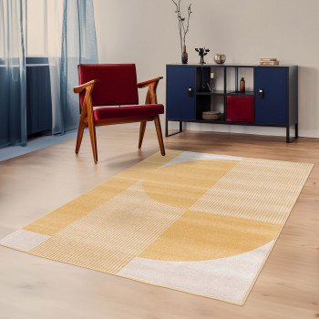 Pilo - Tapis à motifs géométriques arrondis