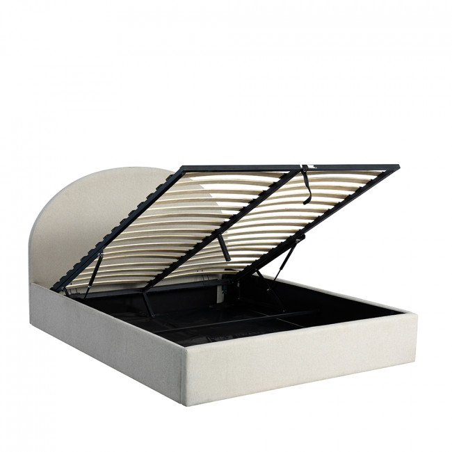 Backo - Lit coffre en tissu 160x200cm