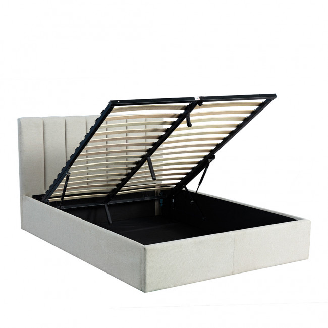 Lou - Lit coffre en tissu 140x190cm