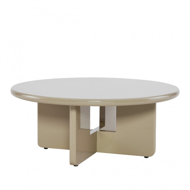 Paloma - Table basse ronde en bois laqué ø80cm