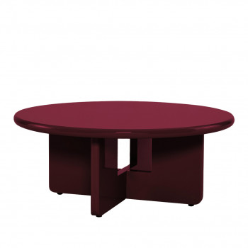 Paloma - Table basse ronde en bois laqué ø80cm