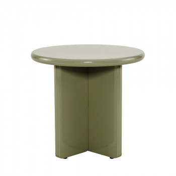 Paloma - Table d'appoint ronde en bois laqué ø50cm