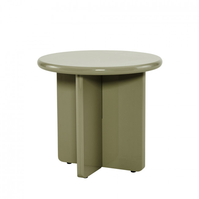 Paloma - Table d'appoint ronde en bois laqué ø50cm