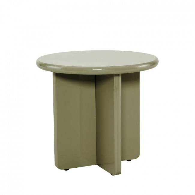 Paloma - Table d'appoint ronde en bois laqué ø50cm