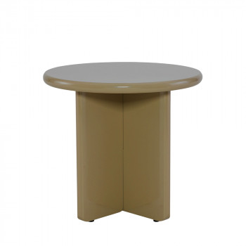 Paloma - Table d'appoint ronde en bois laqué ø50cm