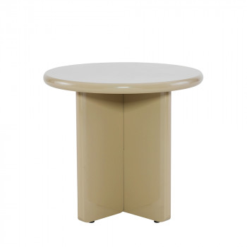 Paloma - Table d'appoint ronde en bois laqué ø50cm