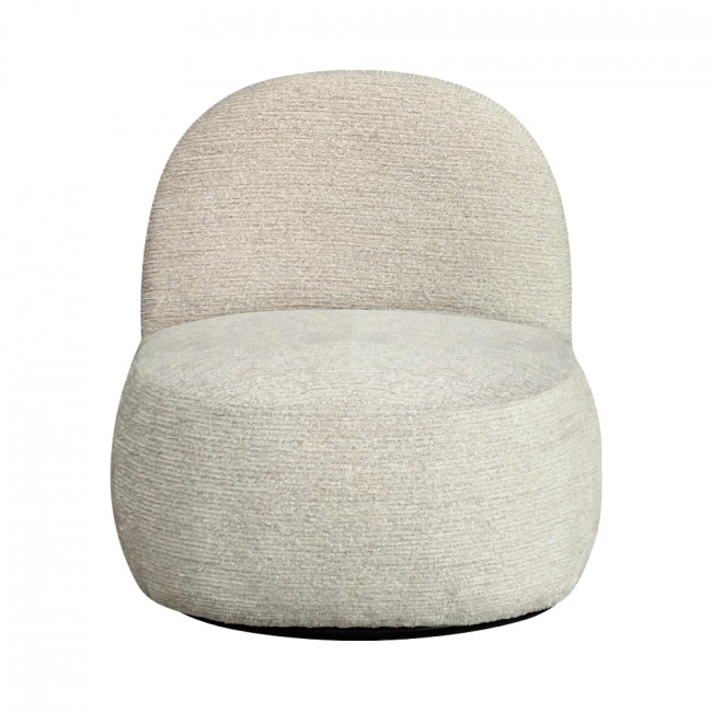 Groovy - Fauteuil pivotant en tissu chenille côtelé