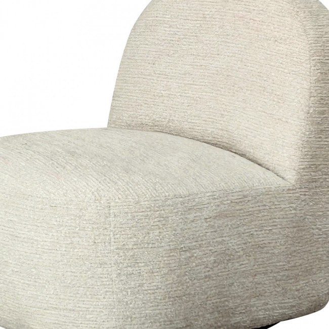 Groovy - Fauteuil pivotant en tissu chenille côtelé
