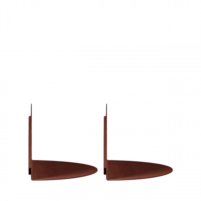 Nuagio - Lot de 2 étagères murales demi-cercle en métal L17,5cm