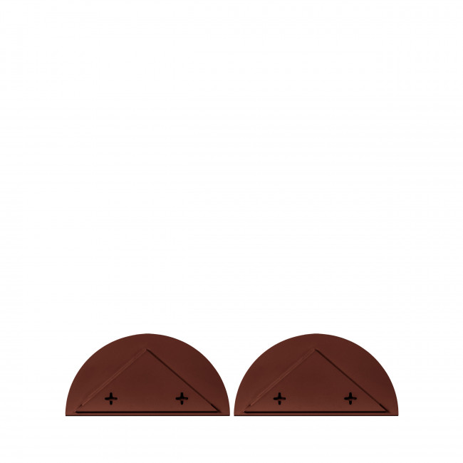 Nuagio - Lot de 2 étagères murales demi-cercle en métal L17,5cm