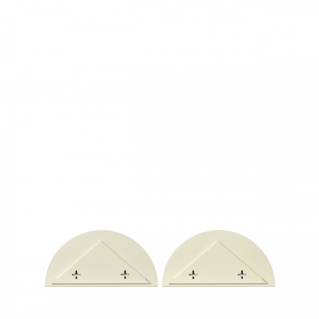 Nuagio - Lot de 2 étagères murales demi-cercle en métal L17,5cm