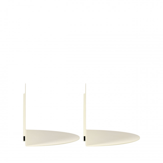 Nuagio - Lot de 2 étagères murales demi-cercle en métal L17,5cm