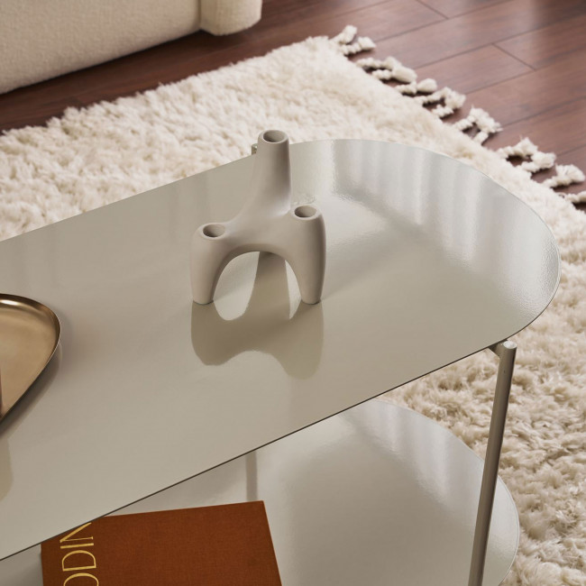 Rilo - Table basse ovale en métal 100x51cm