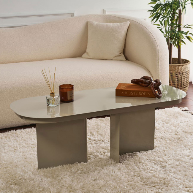 Toko - Table basse ovale en métal 120x44cm