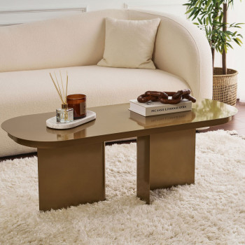 Toko - Table basse ovale en métal 120x44cm