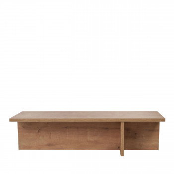 Vika - Table basse effet travertin 120x45cm