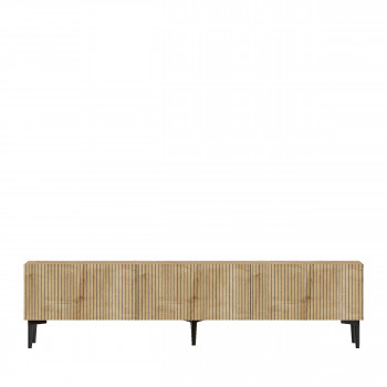 Klio - Meuble tv 3 portes en bois et métal L180cm