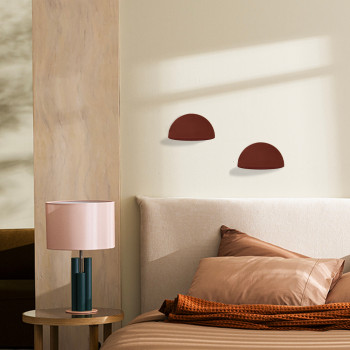 Nuagio - Lot de 2 étagères murales demi-cercle en métal L17,5cm