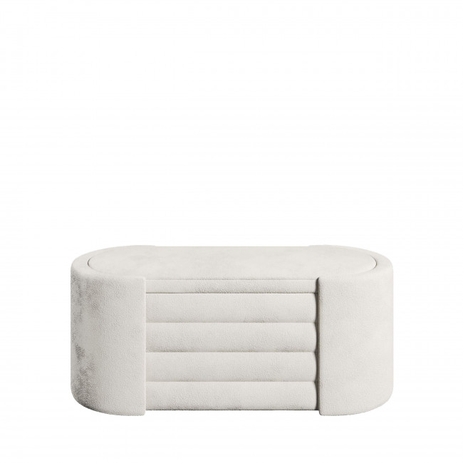 Dot - Banc coffre ovale en tissu L105cm