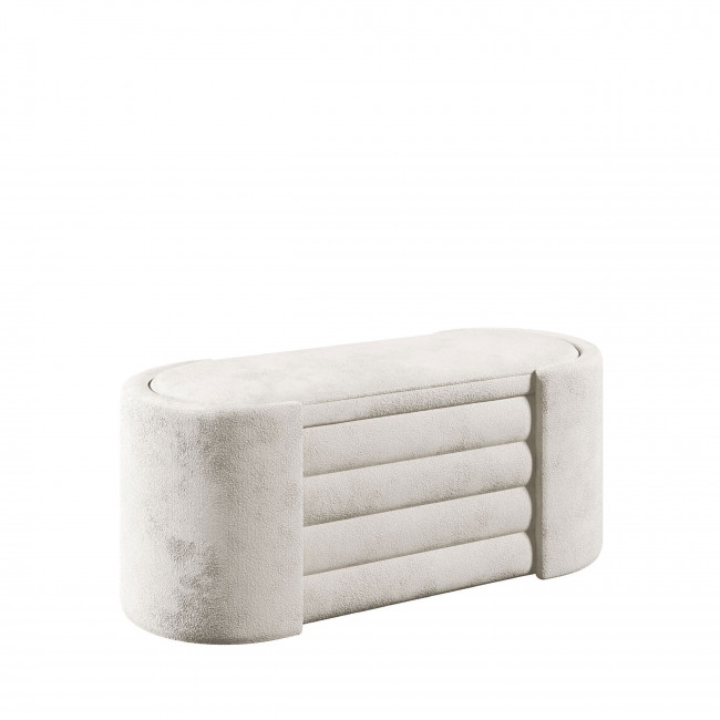 Dot - Banc coffre ovale en tissu L105cm