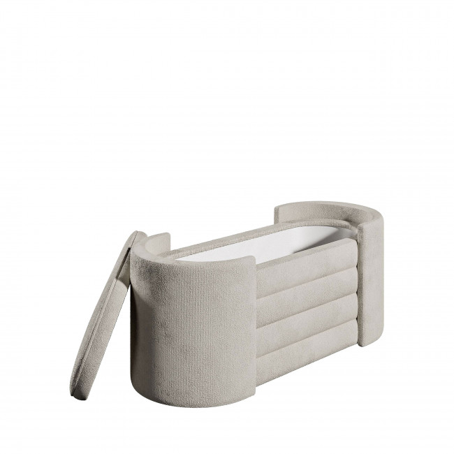 Dot - Banc coffre ovale en tissu L105cm