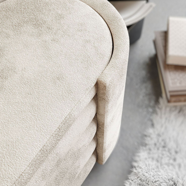 Dot - Banc coffre ovale en tissu L105cm