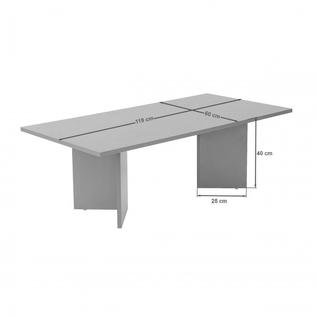 Sam - Table basse effet travertin 119x60cm